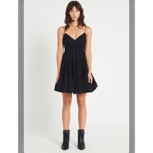 Aje. Melrose tired babydoll dress black 2